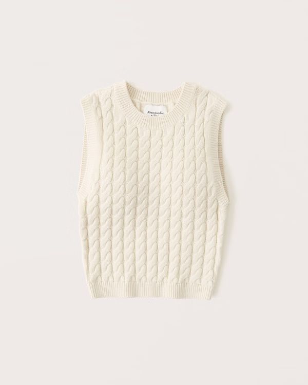 Slim Cropped Crew Sweater Vest | Abercrombie & Fitch (US)