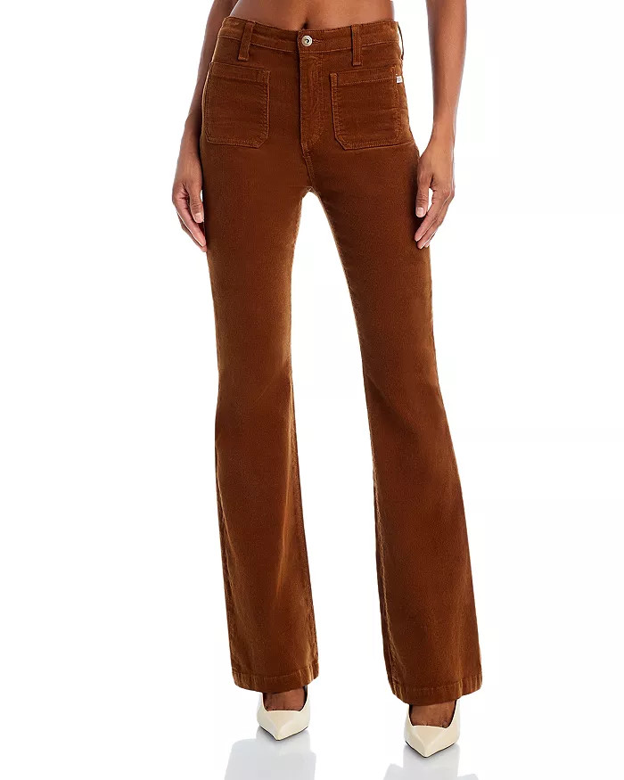 Anisten Patch Pocket High Rise Bootcut Jeans in Caramel | Bloomingdale's (US)