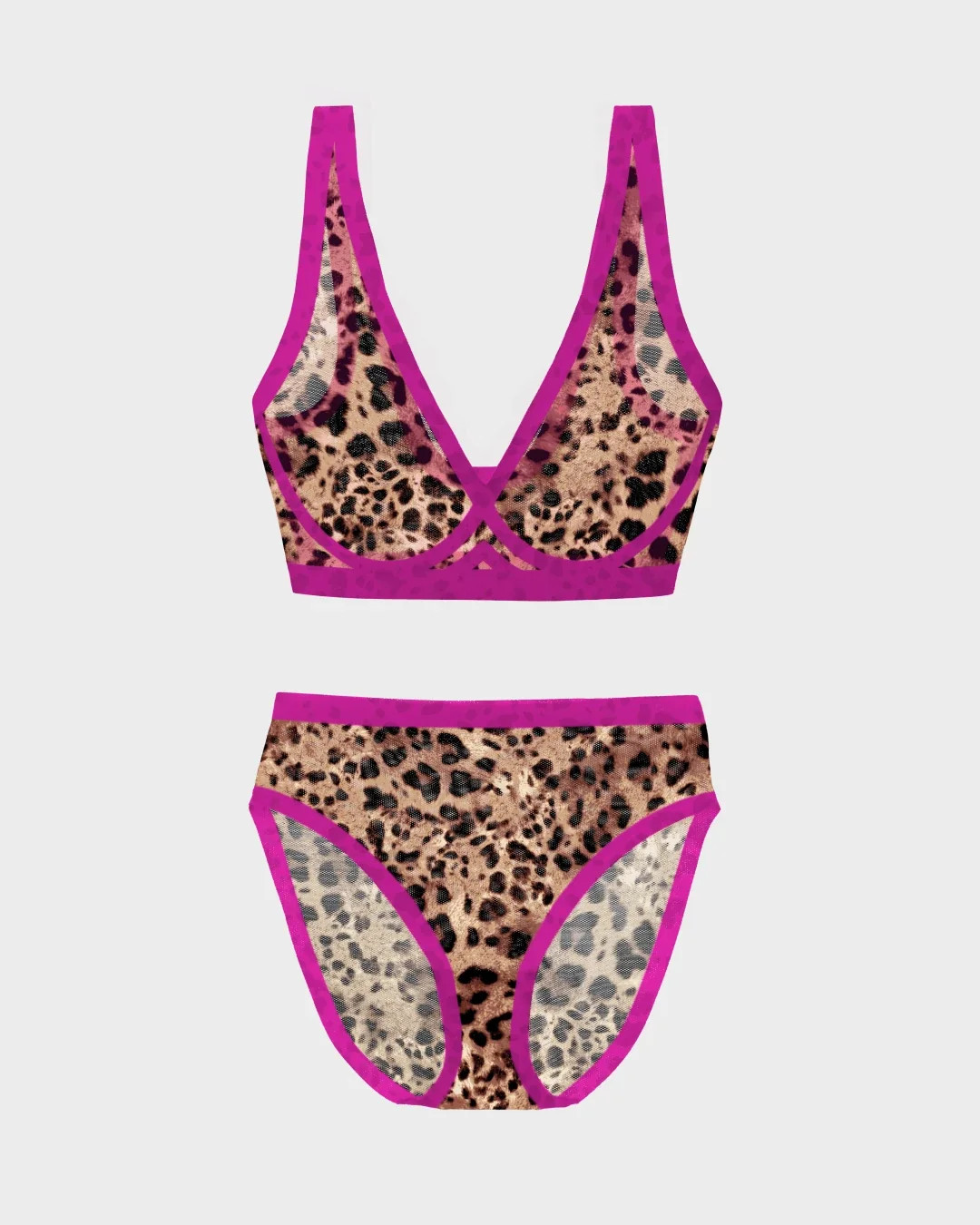 Material Girl Sheer Bralette and High-Cut Set | EBY (US)