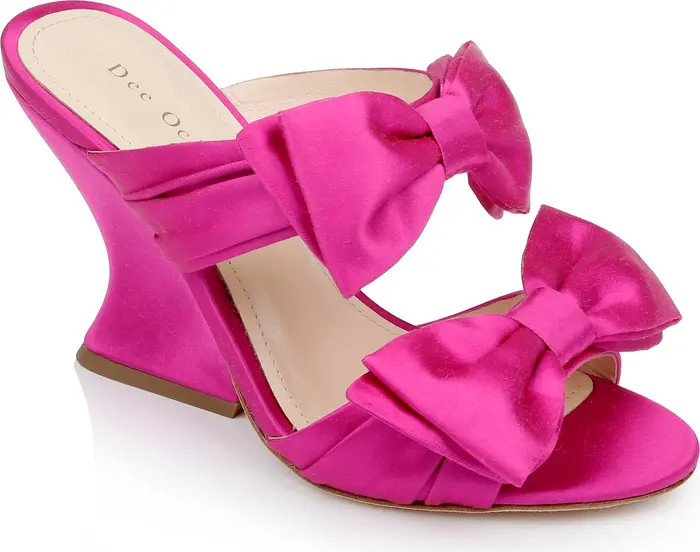 Burgundy Double Bow Slide Sandal (Women) | Nordstrom Rack