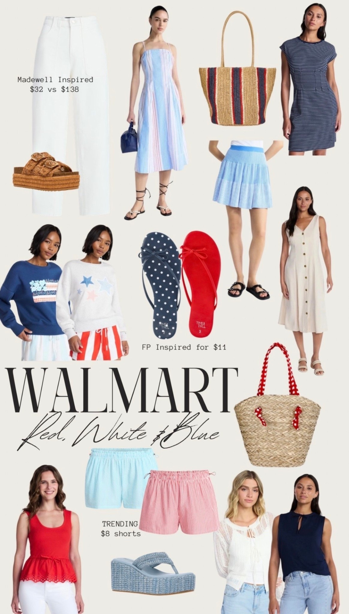 🤍 Americana vibes at Walmart ❤️🤍💙 Now is the time to grab your 4th of July outfit! Before they sell out! 

#LTKSeasonal #LTKgrwm #LTKootd