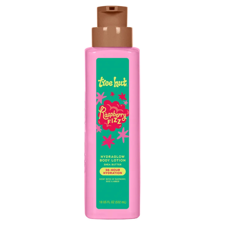Tree Hut Raspberry Fizz Hydraglow Body Lotion Shea Butter Moisturizing Lotion 18 fl oz | Walmart (US)