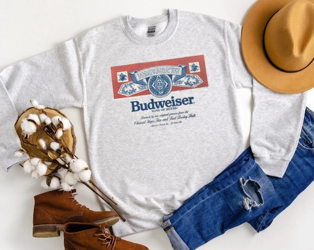 Budweiser “Bud Heavy” Sweatshirt - Vintage Inspired - Vintage Gift - Adult Unisex Crewneck Sw... | Etsy (US)