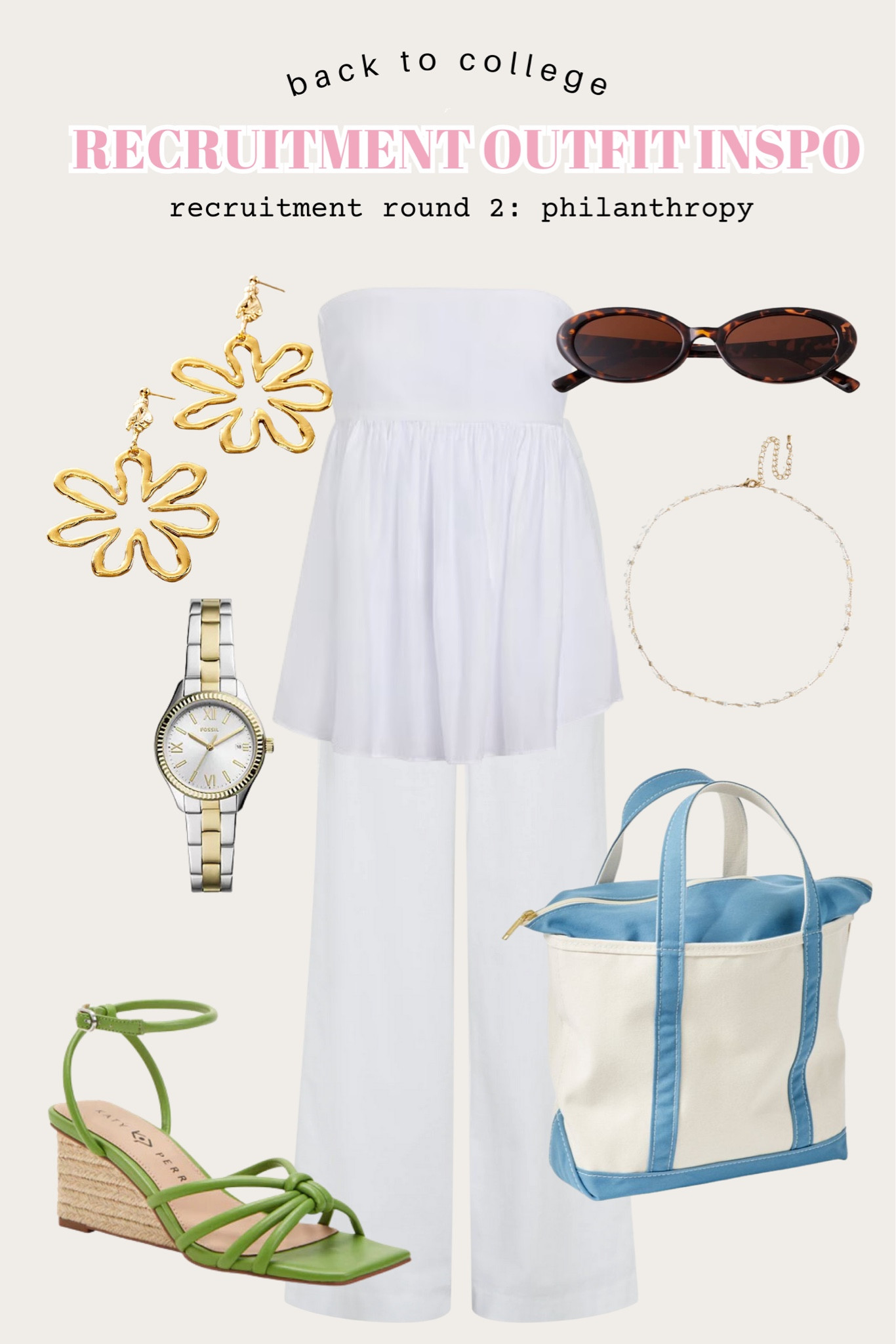 Itsliddystyle sharing Sorority recruitment outfit inspo. White linen top. White linen pants. Matching linen set. LL bean tote bag. End of Summer outfit. 

#LTKStyleTip #LTKFindsUnder100 #LTKFindsUnder50