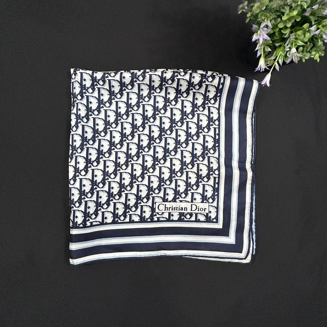 Christian DIOR 25"| Vintage Dior Silk Scarf| Luxury Designer Scarf| Dior Monogram Trotter| Silk N... | Etsy (US)