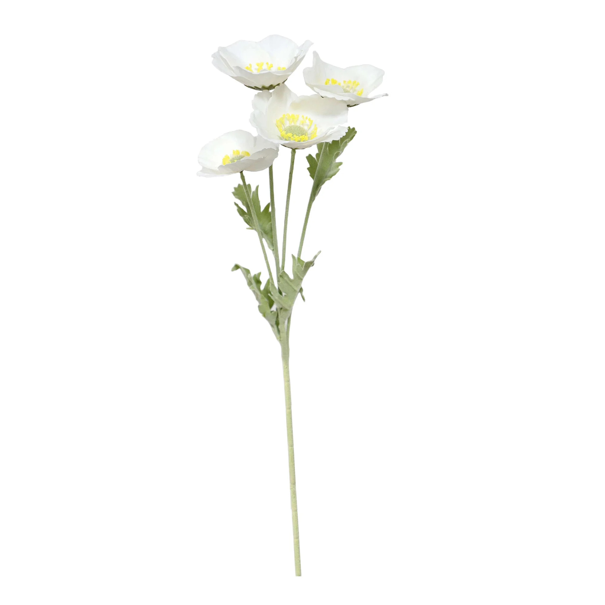 My Texas House Faux White Poppy Stem, 20.25" | Walmart (US)