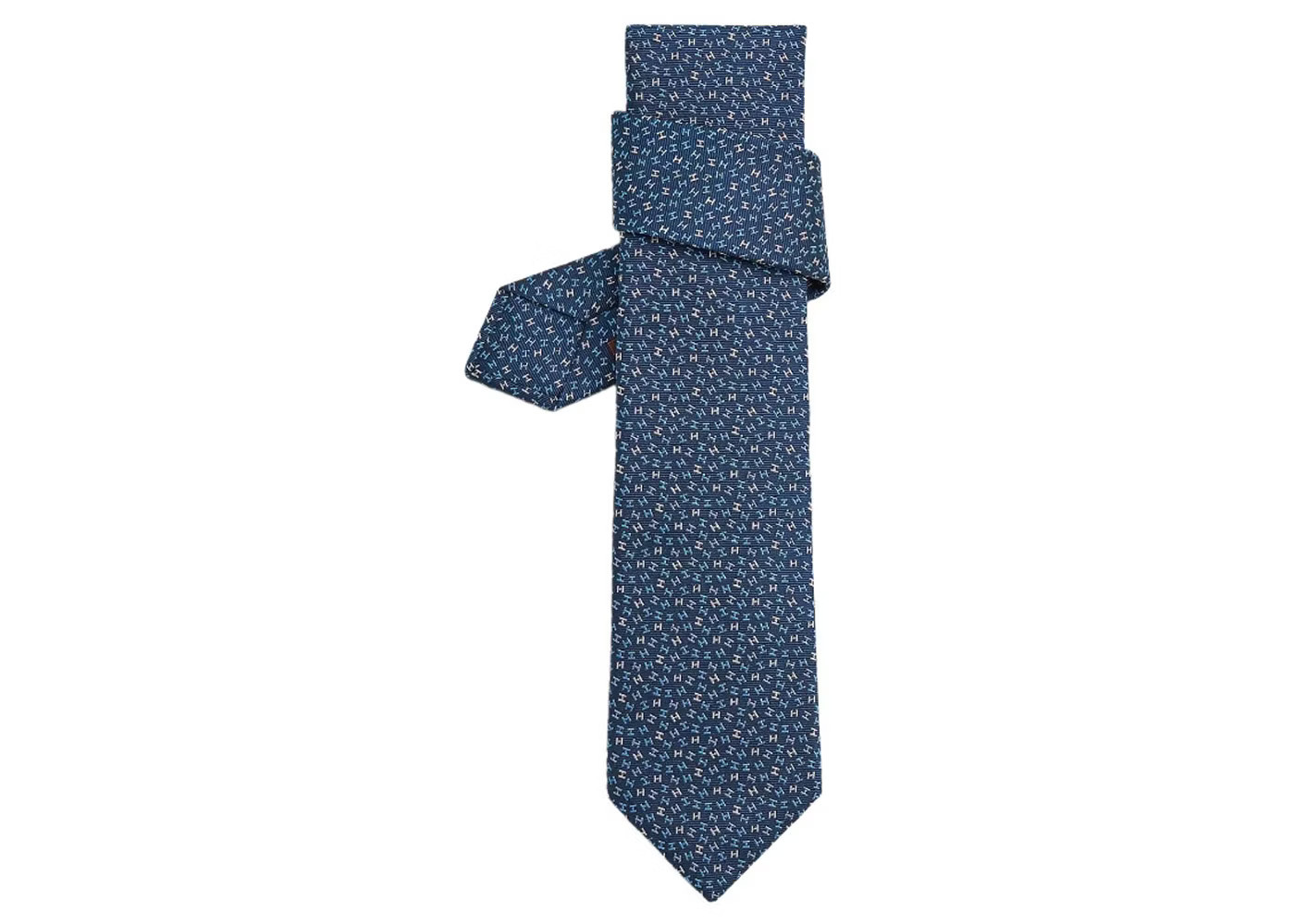 Hermes Tie Tie 7 H Robe Du Soir Blue | StockX