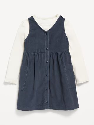 Sleeveless Pocket Corduroy Dress and Top Set for Toddler Girls | Old Navy (US)