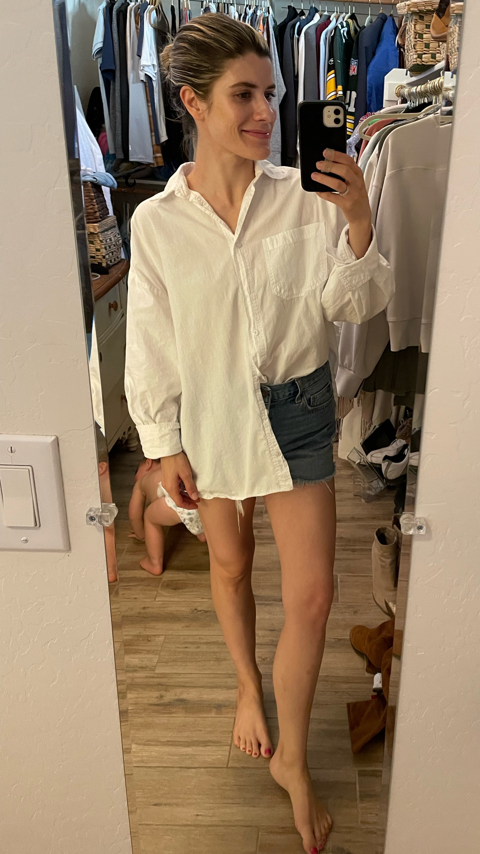 Casual OOTD 
My favorite shorts in size small

#momfriendly #casualoutfit #everydaystyle 

#LTKfindsunder50 #LTKfindsunder100 #LTKstyletip