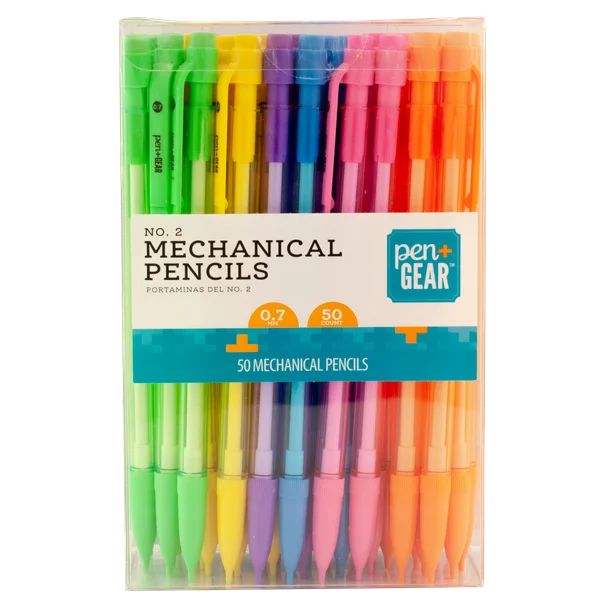 Pen + Gear #2 Mechanical Pencils, Medium Point, 0.7 mm, 50 Pack - Walmart.com | Walmart (US)