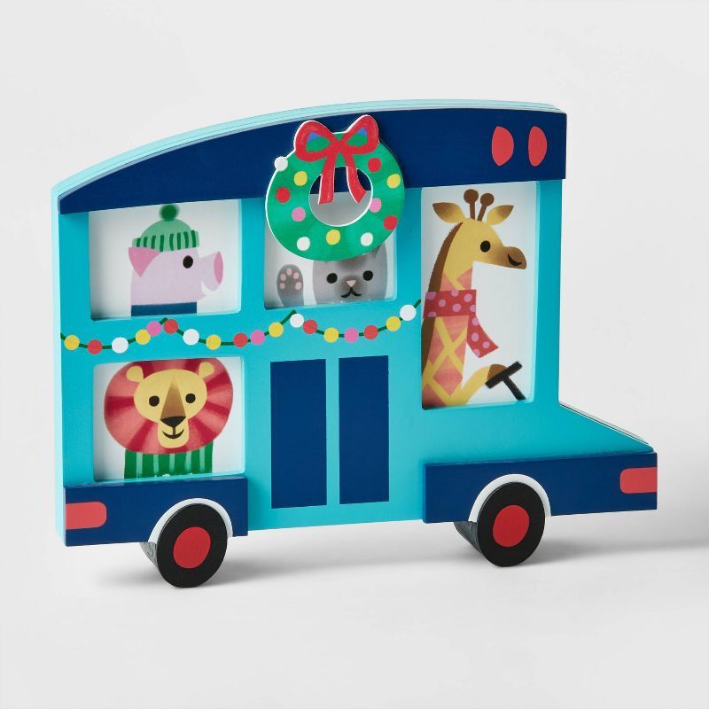 Decorative Wood Holiday Bus with Animals - Wondershop™ | Target