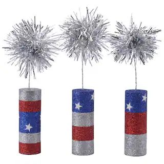 Patriotic Glitter Firecracker Table Decorations by Celebrate It™ | Michaels | Michaels Stores