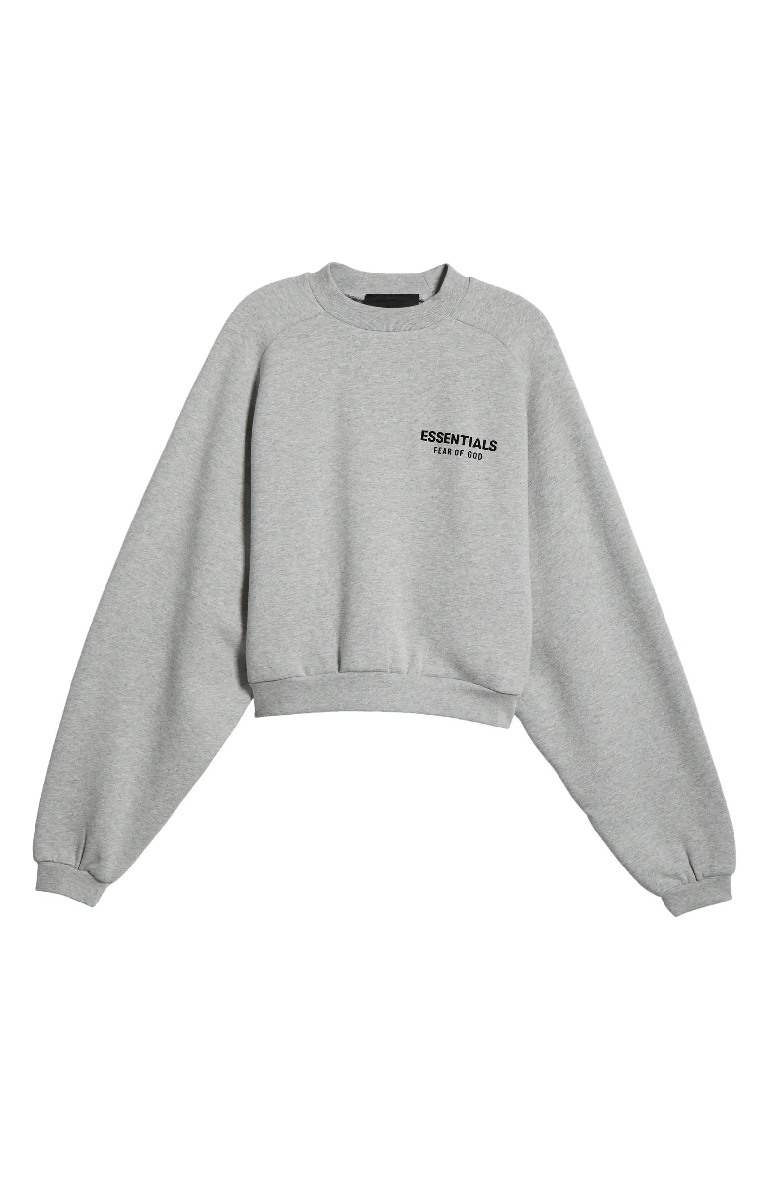 Fear of God Essentials Crop Fleece Sweatshirt | Nordstrom | Nordstrom