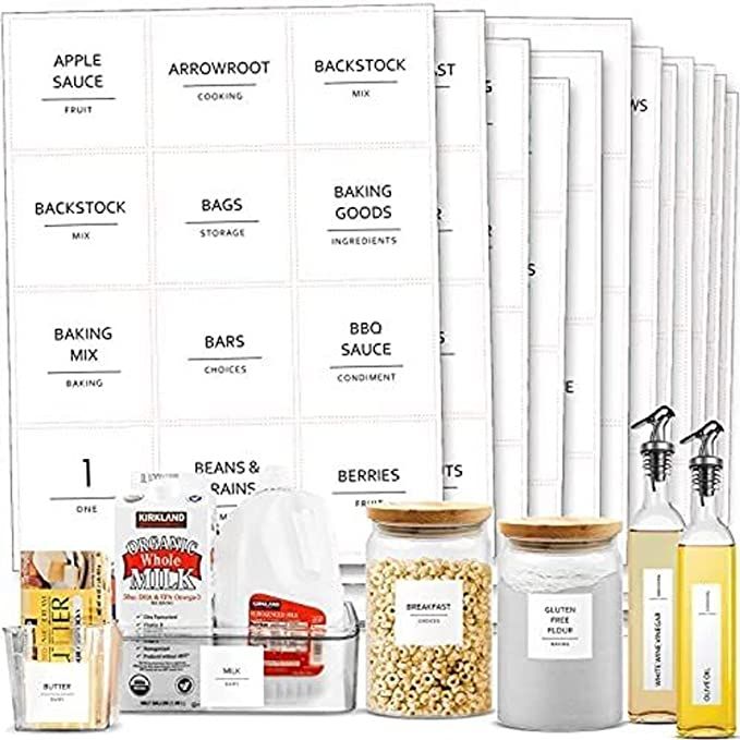 Talented Kitchen 157 Minimalist Supplementary Pantry & Fridge Labels – Pantry Label Sticker Ing... | Amazon (US)