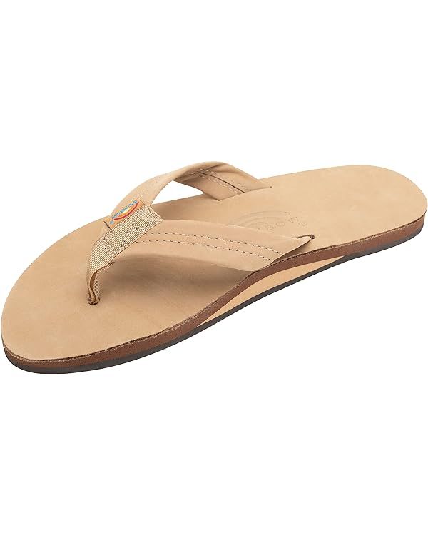 Rainbow Sandals Men's Leather Single Layer Wide Strap with Arch | Amazon (US)