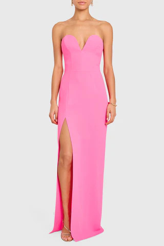Amanda Uprichard Cherri Gown in Shocking Pink - Size XS | Amanda Uprichard