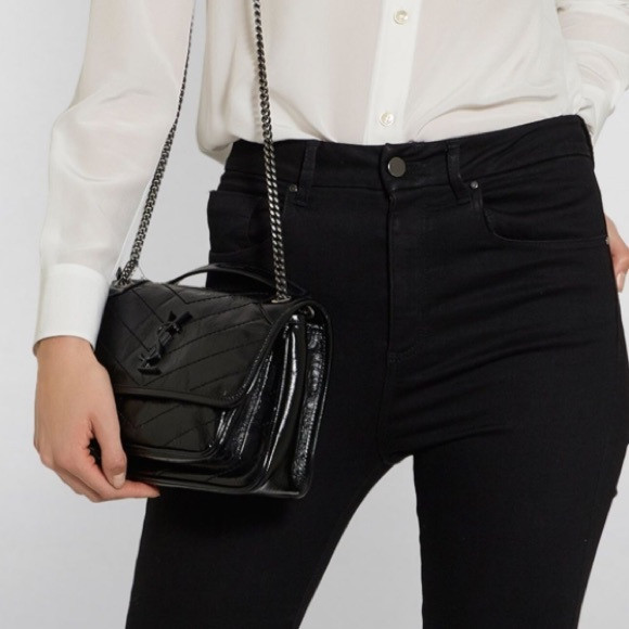 YSL Yves Saint Laurent Niki Mini Leather Black Shoulder Bag | Poshmark