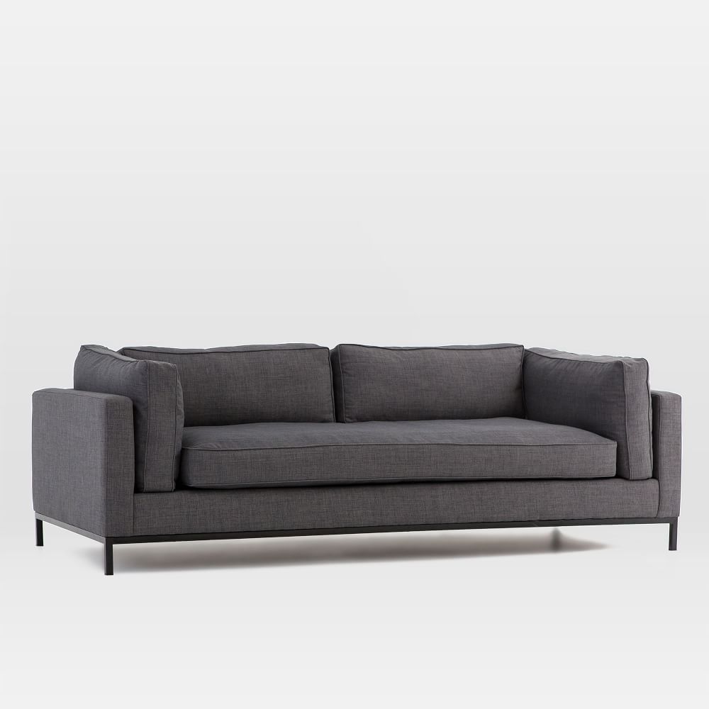 Modern Arm Sofa, Charcoal | West Elm (US)