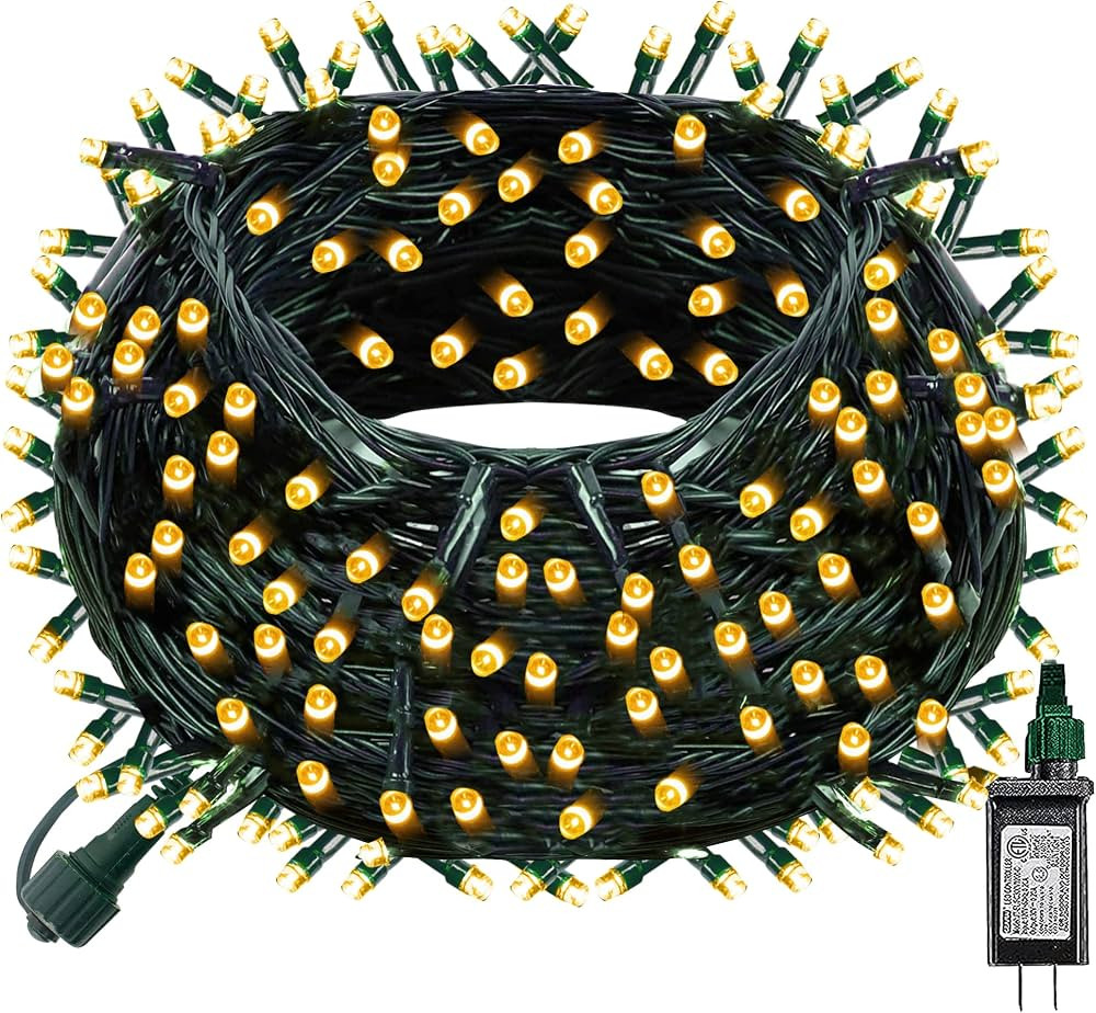 Dazzle Bright Christmas String Lights, 100 LED 33 FT Connectable Fairy Lights with 8 Modes, Water... | Amazon (US)