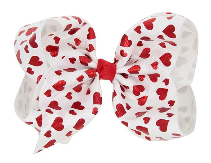 Hair Clips Hair Bows Alligator Clip for Women Girl Hairpin 8 Inch Large TSFJ02 (Sweet Heart) | Amazon (US)