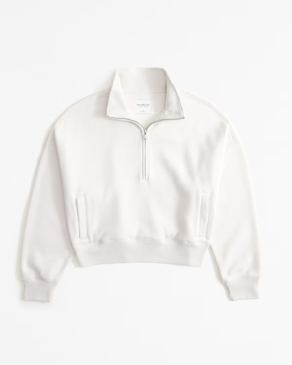 Women's Logo Sunday Half-Zip | Women's Tops | Abercrombie.com | Abercrombie & Fitch (US)