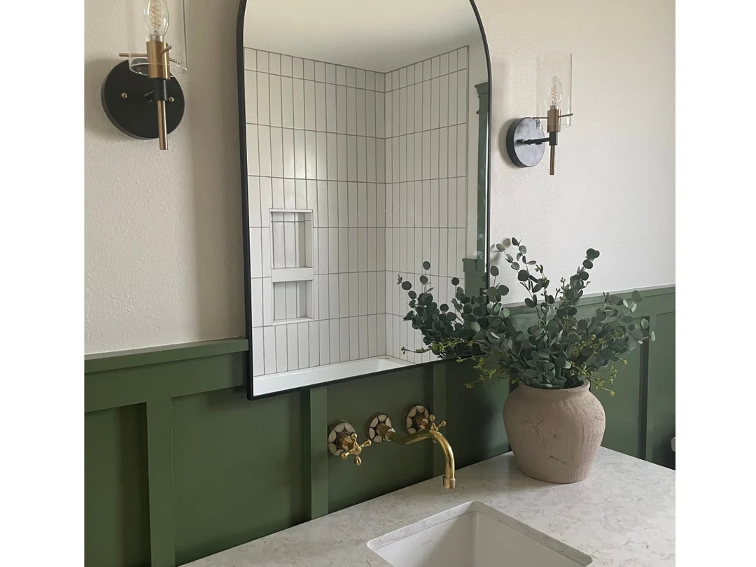 Wall-Mounted Brass Faucet – Unlacquered Solid Fixture for Bathroom or Kitchen Sink | Etsy (US)