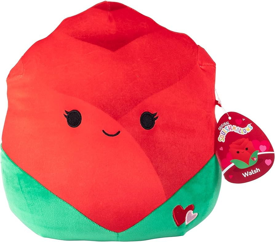 Squishmallow Original 10 Inch Walsh The Valentine's Day Red Rose - Official Jazwares Plush - Soft... | Amazon (US)