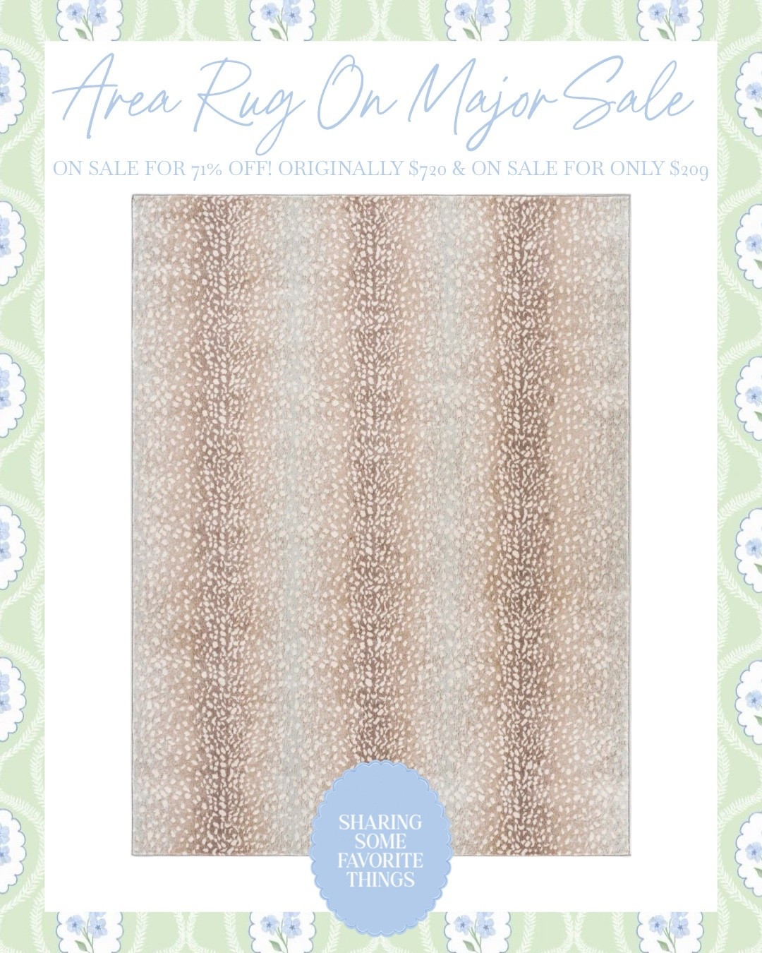 If you’ve been looking for a beautiful, high quality area rug, this is the deal to grab! 🤎🙌🏼

I love this rug, and it’s currently on a major sale for 71% off 😳🤯 It was originally $720, and it’s now only $209 for the 9x12 size 👏🏼👏🏼👏🏼 Such an incredible price for a rug this large!!! 

It comes in multiple other sizes too, so whether you’re decorating a living room, bedroom, nursery, or dining room, there’s a size that will fit your space perfectly!! 

If this one has been on your wishlist, I wouldn’t wait! This deal won’t last long! 🏡✨

#rug #arearug #floor #furniture #livingroom #homedecor #grandmillennial #grandmillennialdecor #grandmillenialstyle #homedecorideas #interior #interiordesign #cozyspaces #home #homedesign #homestyle #design #style #grandmillennial #grandmillennialhome #gold #goldstyle #golddecor #goldaccent #antiquegold #antiquestyle #nursery #nurserydecor #nurserydesign #nurseryinspo #nurserystyle #reading #readingnook #office #officedecor #bedroom #bedroomdecor #sale #salealert #deal #dealoftheday #interior #interiordesign #cozyspaces #warmspaces #homedesign #homestyle #design #style #classicstyle #classicdecor #classicstyle #livingroom #bedroom #timeless #timelessdecor #timelessstyle #affordable #affordabledecor #affordablestyle #budget #budgetfriendly #budgetdecor #budgetstyle #styleonabudget #designerlookforless #lookforless #homedecoronabudget #homeinspo #homestyle

#LTKHome #LTKSaleAlert #LTKBaby