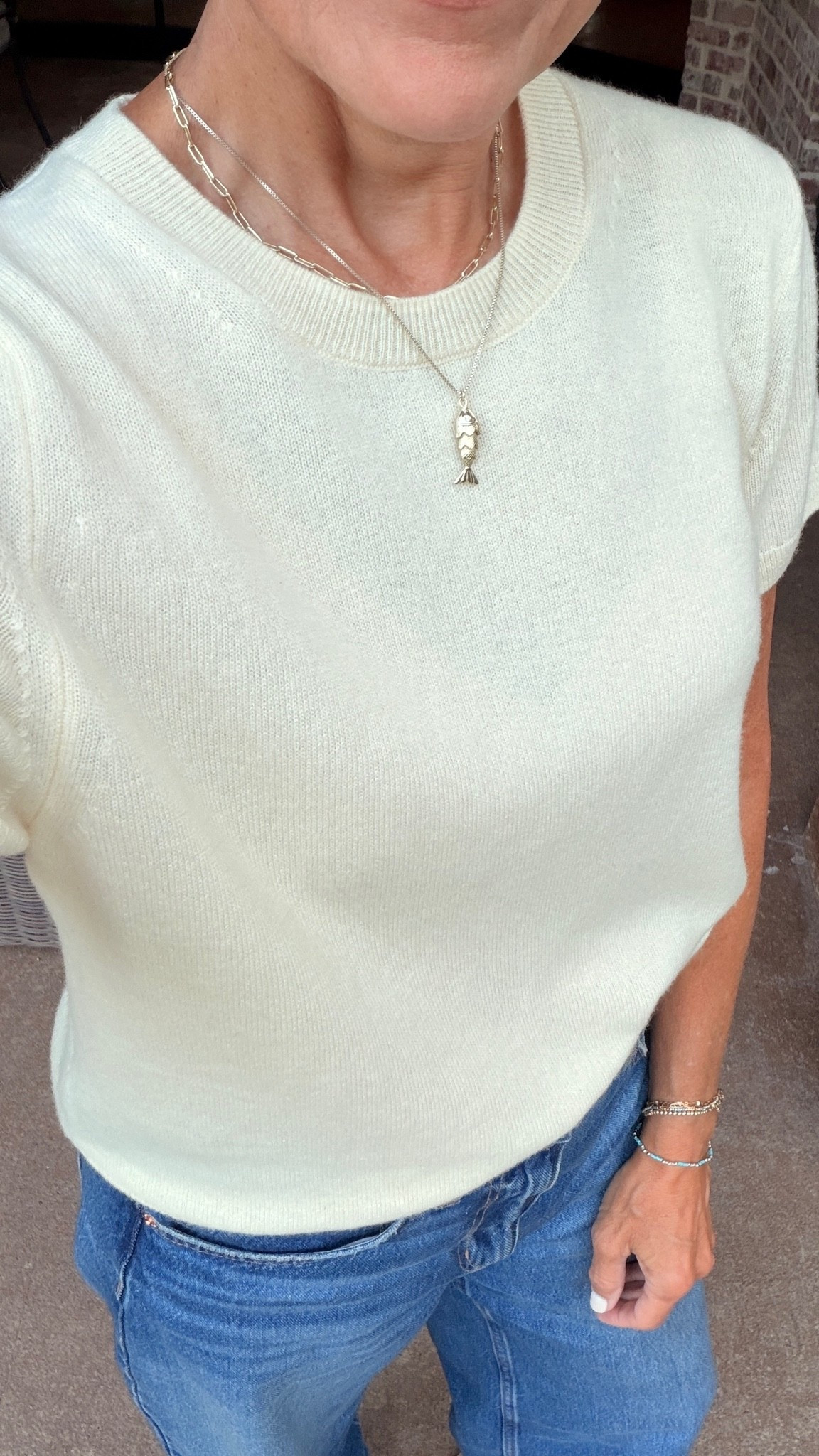These short sleeve cashmere tees from @Quince are fantastic. Love the light yellow color

I size up to large in these

#LTKdayinmylife #LTKootd #LTKOver40