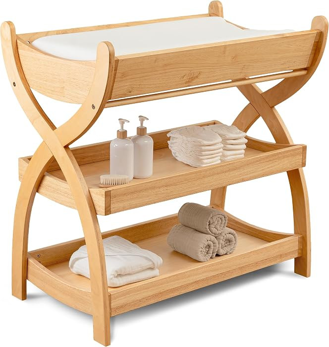 Comfy Cubs Baby Changing Table - Baby Change Table, Natural Wood | Amazon (US)