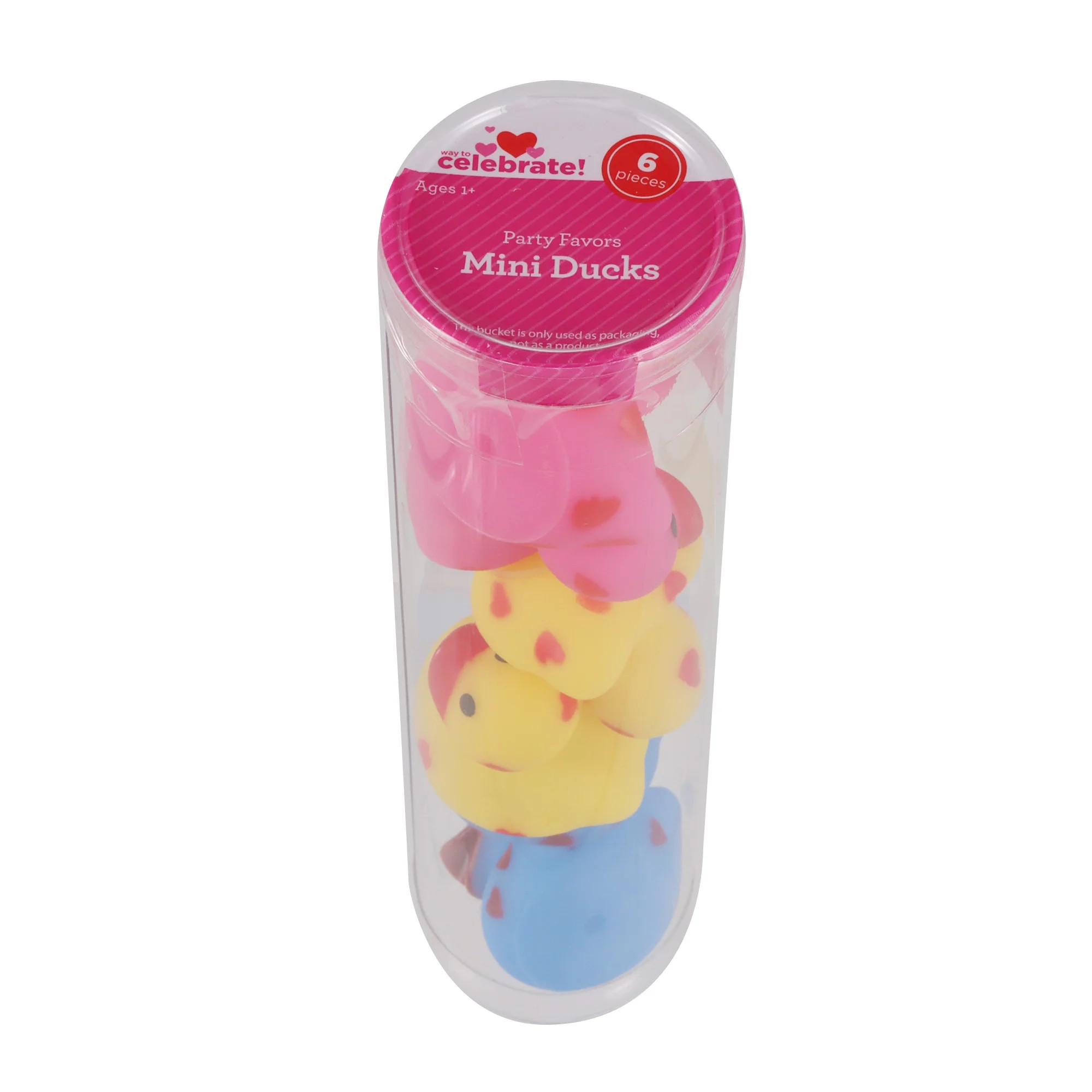 Mini Ducks Party Favors, Multicolor, 6 Count, Valentine's Day by Way To Celebrate | Walmart (US)