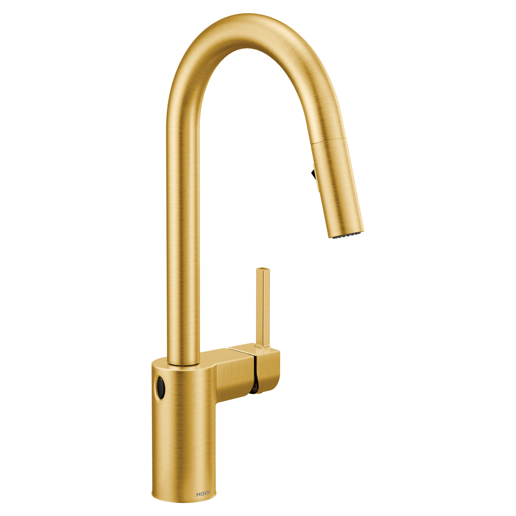 Moen Brushed Gold Single Handle Deck-mount Pull-down Kitchen Faucet with Sprayer one_size | 7565EWBG | Lowe's