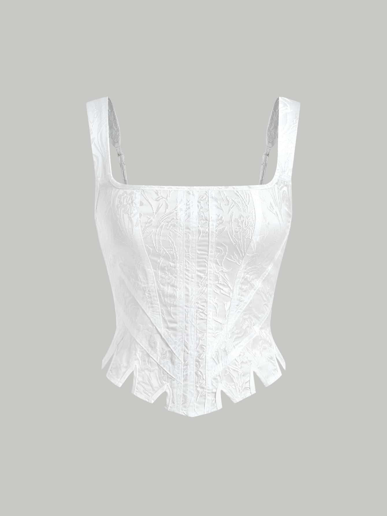 SHEIN MOD Jacquard Asymmetrical Hem Cami Top | SHEIN