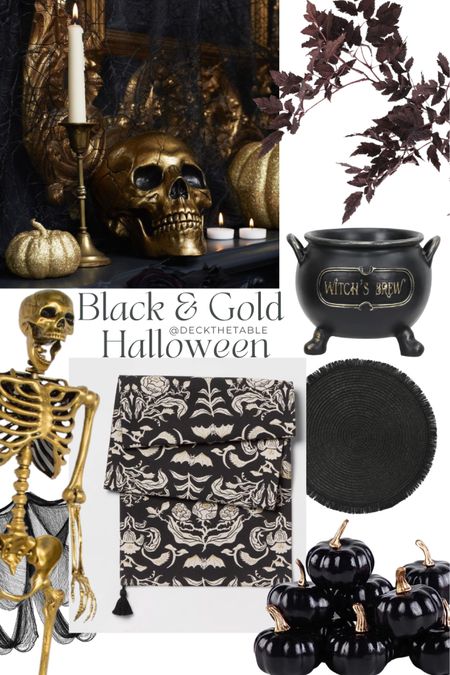 Want it spooky? Want it Bold? Deck the Table in Black & Gold this #halloween 

#LTKHalloween #LTKhome #LTKSeasonal