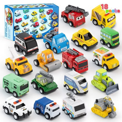 Joyfy 18 Pieces Friction Pull Back Play Car Vehicle Party Favors, Mini Excavator Toy Trucks Play Vehicles, Birthday Gifts for Kids 3 4 5 6 Years Old | Target