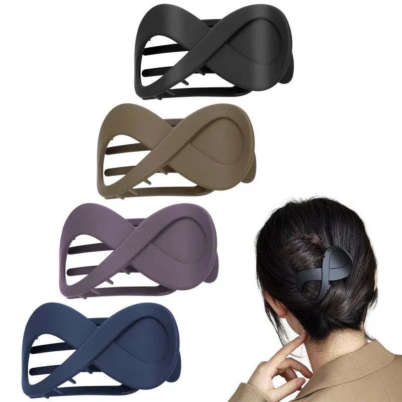 Taihexin 4 Pcs French Hair Clips, Non-Slip Strong Grip Comfortable Hold Large Hair Clips ,Functio... | Walmart (US)