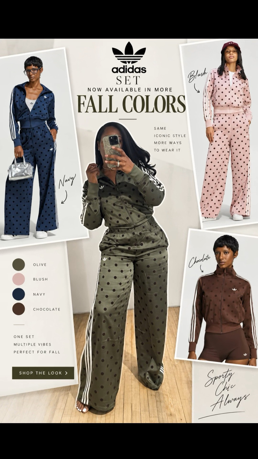 Fall, but make it polka dot 🤎🍂 These adidas polka dot sets are the perfect mix of sporty + chic for the season. Easy matching sets for casual fall outfits, travel days, weekend looks, or an elevated everyday fit. Pair with adidas Sambas for an effortless head-to-toe look.

#ltkstyle #outfitinspo