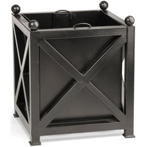 Napa Home & Garden Powder-Coated Metal Paris Planter in Black | Cymax