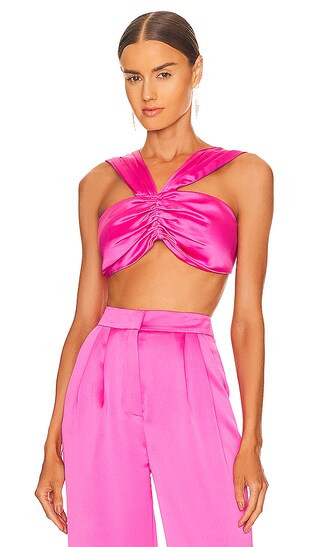Satin Bustier in Fuchsia | Revolve Clothing (Global)