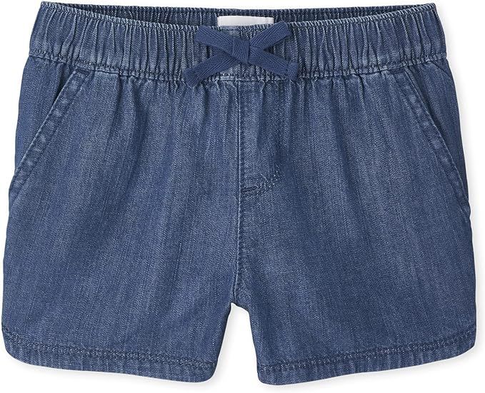 The Children's Place Single Girls Denim Pull on Shorts | Amazon (US)