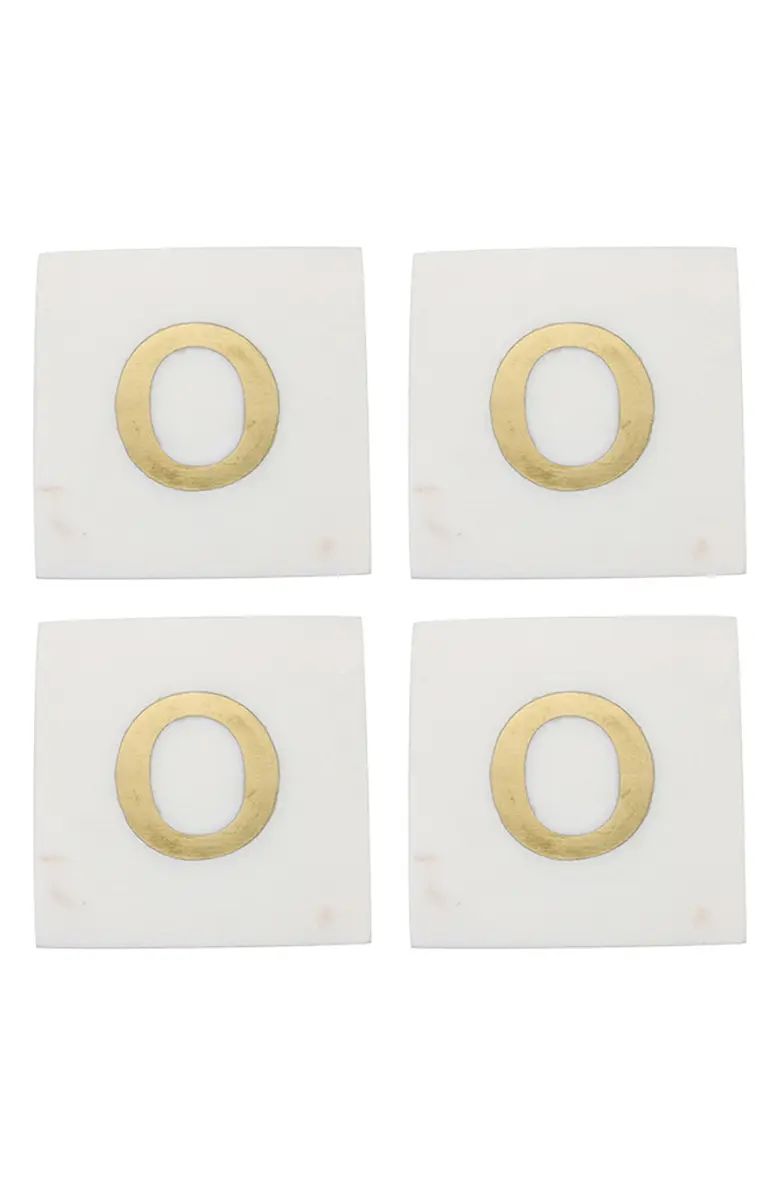 Set of 4 Monogram Marble Coasters | Nordstrom