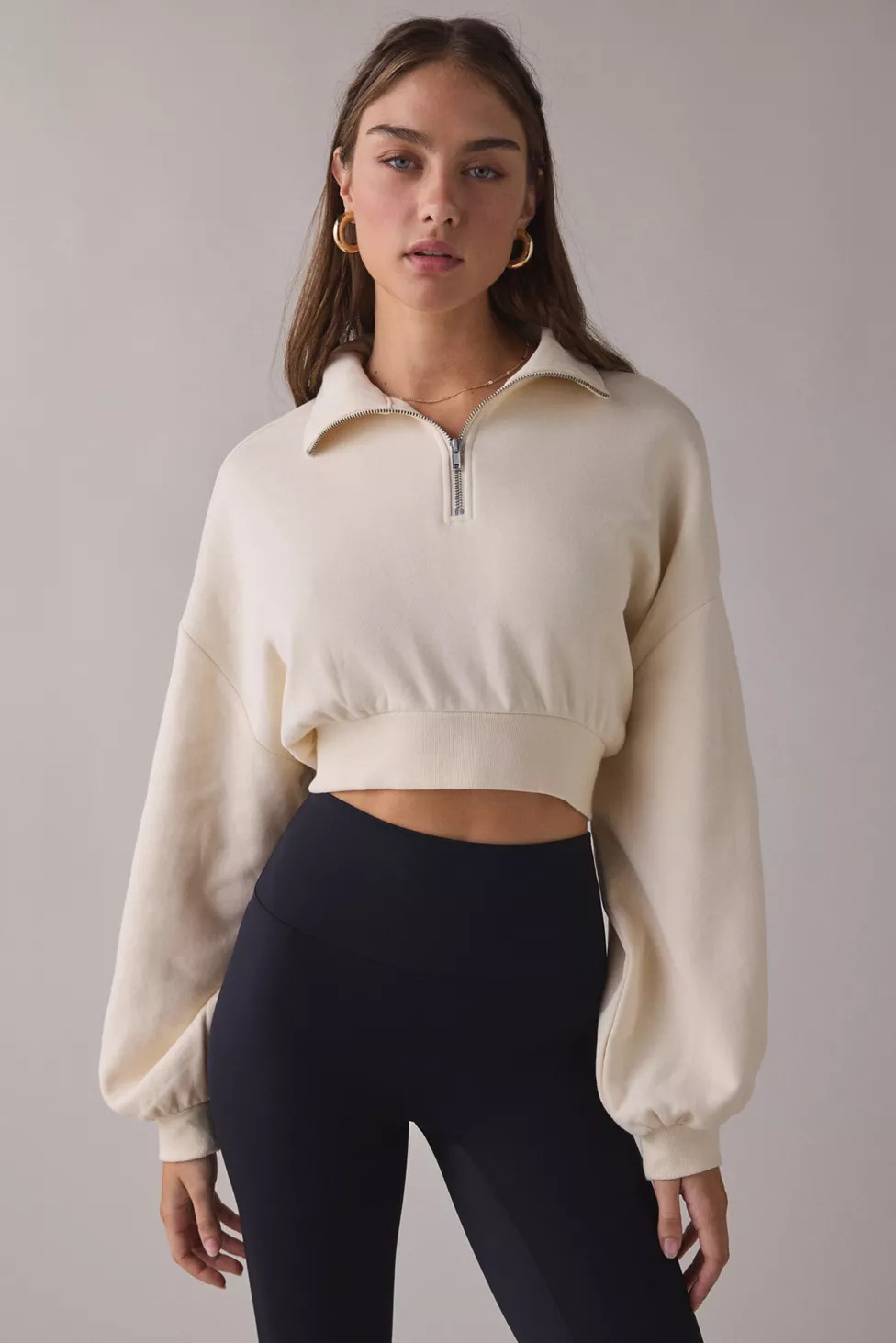 Out From Under Take It Easy Cropped Quarter Zip Pullover | Urban Outfitters (US and RoW)