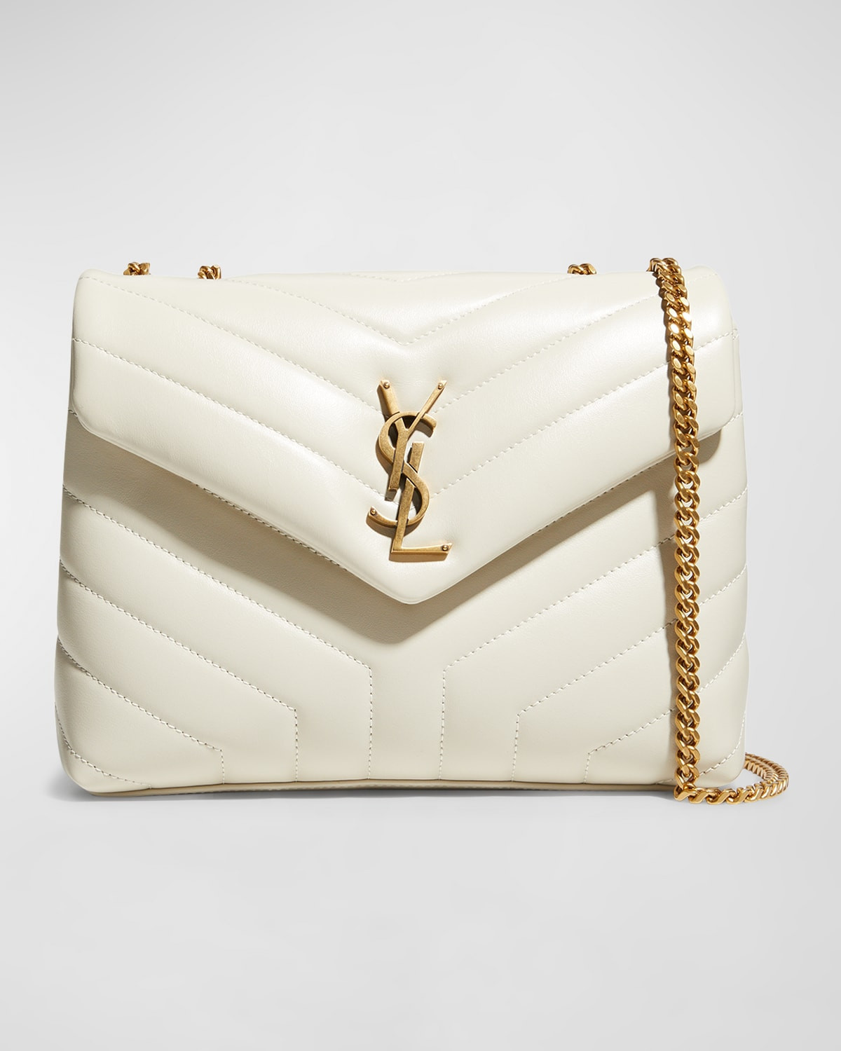 Loulou Small YSL Shoulder Bag in Quilted Leather | Neiman Marcus