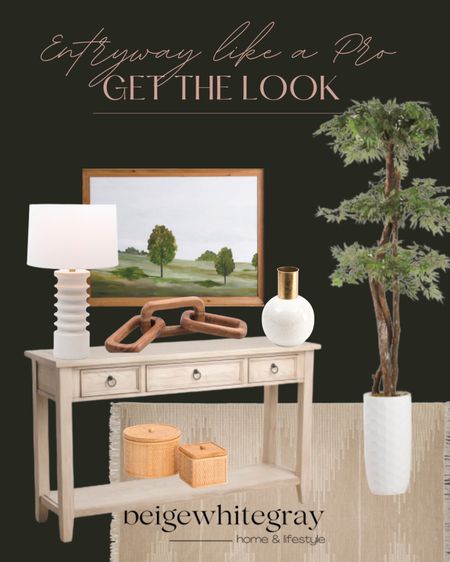 Style an entryway like a pro!! Check out these home decor finds from TJ maxx and Marshalls!! The art is my favorite! The size of this landscape art is beautiful! I love this neutral rug, lamp and vase!! I love a faux tree for added visual interest. Check out there amazing finds. 

#LTKFind #LTKstyletip #LTKhome