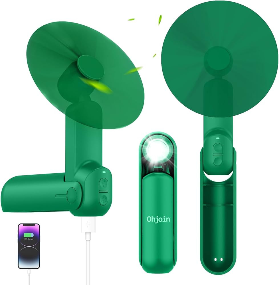 4 IN 1 Portable Mini Handheld Fan,Personal Foldable Pocket Travel Fan,Small Hand Fan for Face Las... | Amazon (US)