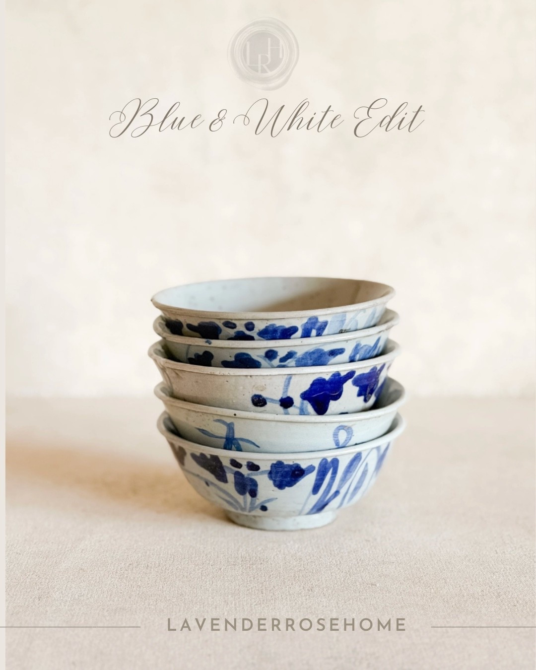 Beautiful blue & white rice bowls. For the kitchen or as an accent piece on a tabletop or stack of books.

#LTKHome