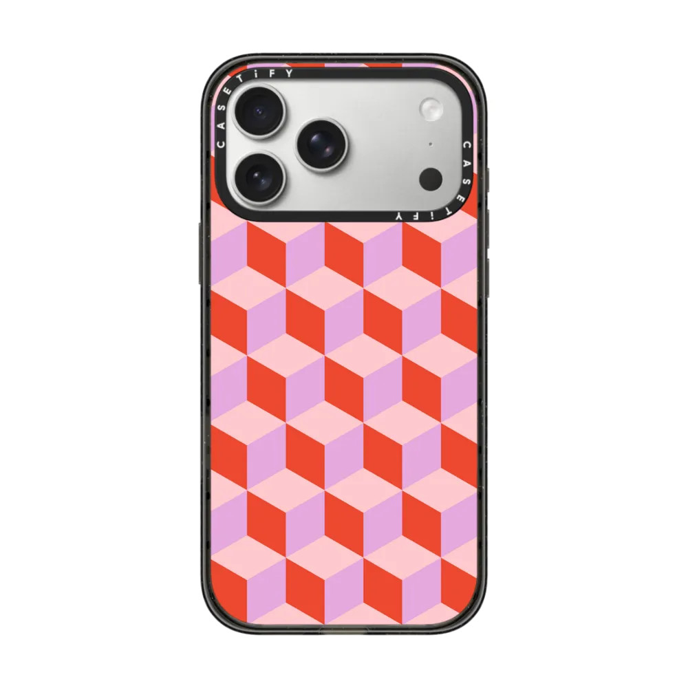 Tumbling Block Red and Pink | CASETiFY (Global)