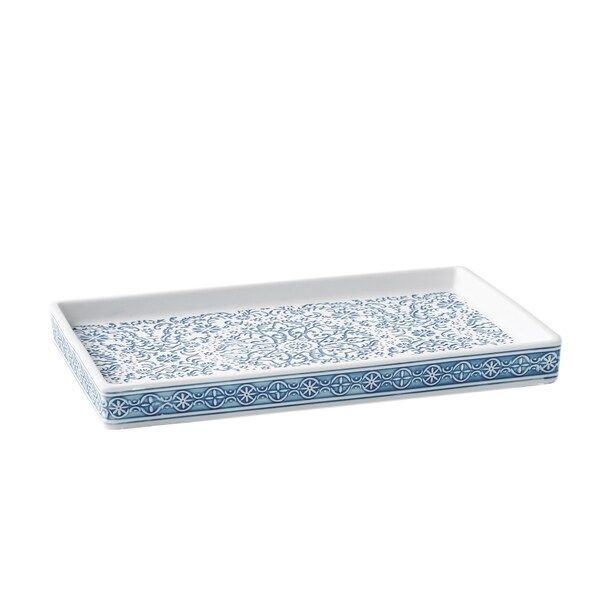 Porch & Den Crystal Creek Blue Medallion Bath Accessories - Toothbrush Holder | Bed Bath & Beyond