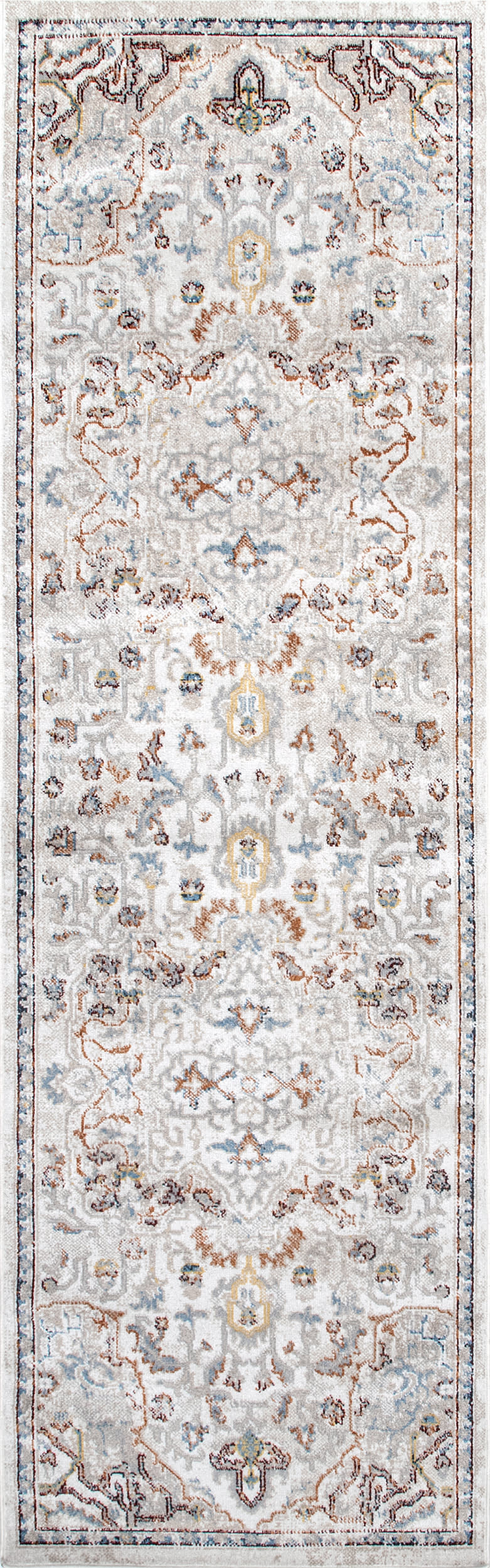 Beige Lianna Washable Vines 2' 8"" x 8' rug | Rugs USA