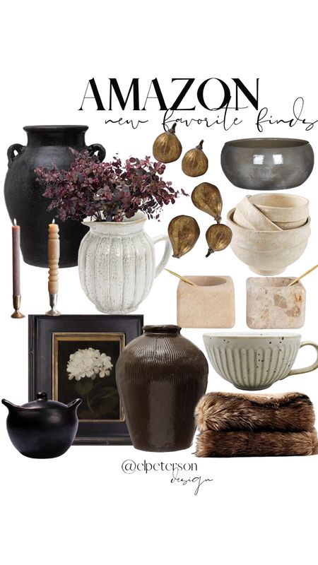 Amazon Home
Vases 
Vessels 
Salt & Pepper 
Decorative bowls
Artwork 
Stems 
Candles 


#LTKunder50 #LTKhome #LTKunder100